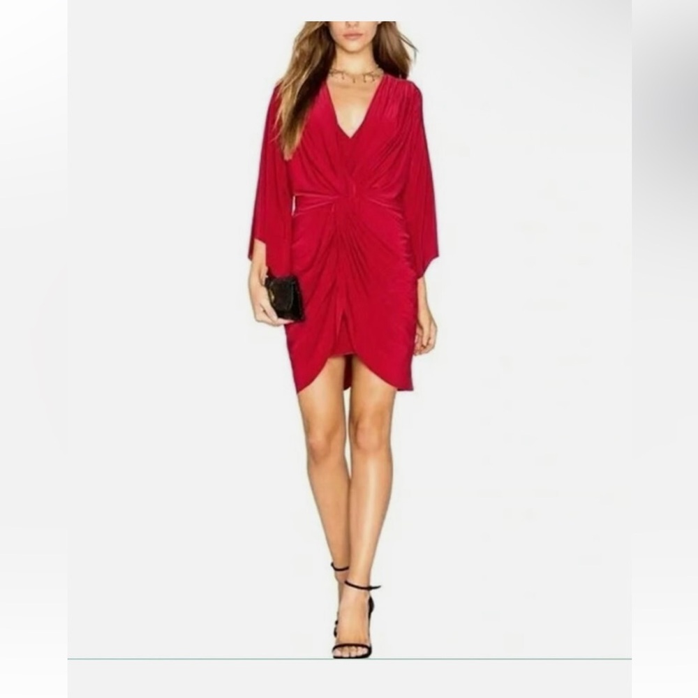 MISA Los Angeles Teget Draped Twist Front mini